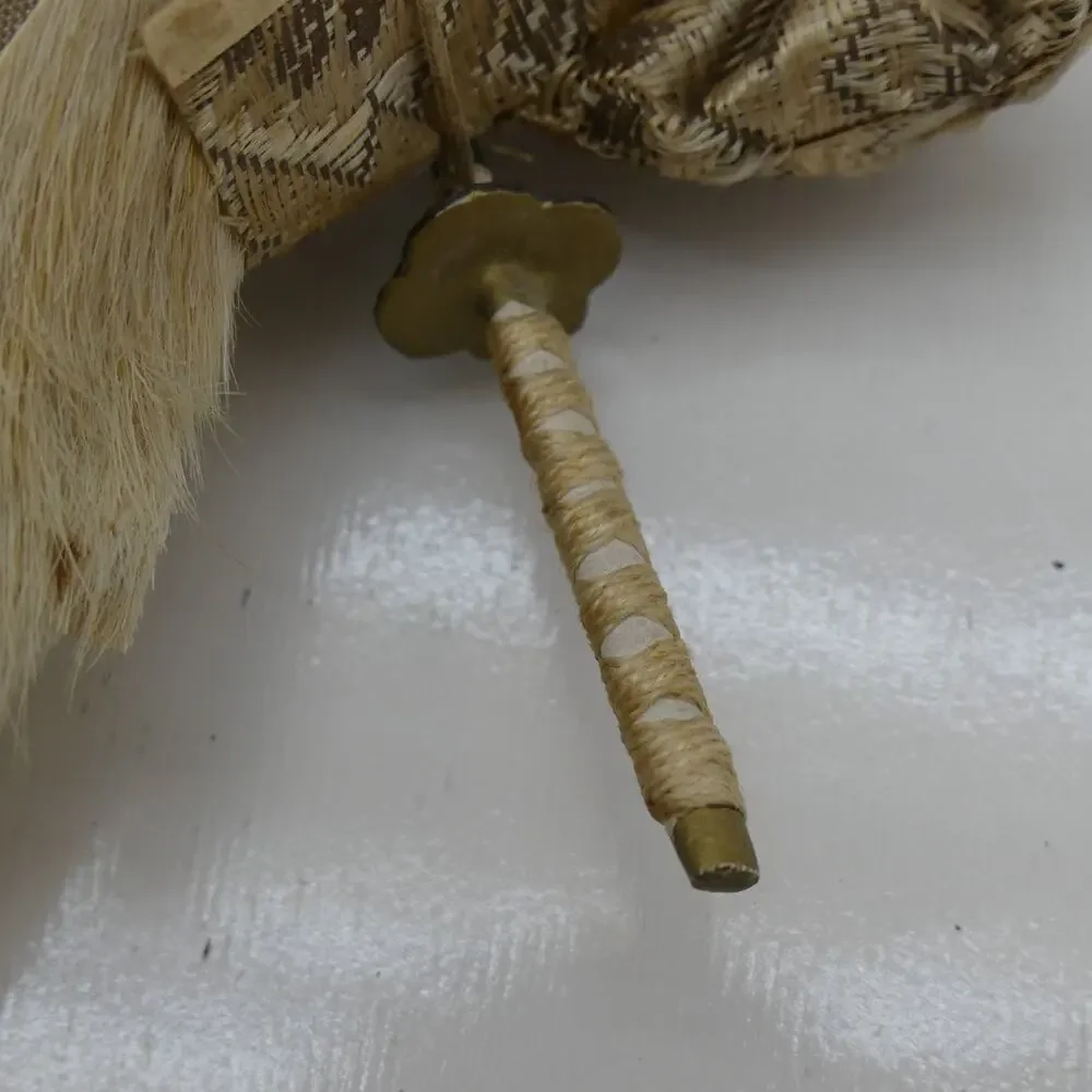 Rare Antique 19th C Japanese Gofun Samurai Warrior Doll Figure Handmade w Katana